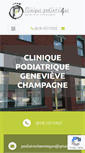 Mobile Screenshot of genevievechampagnepodiatre.com