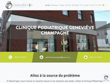 Tablet Screenshot of genevievechampagnepodiatre.com